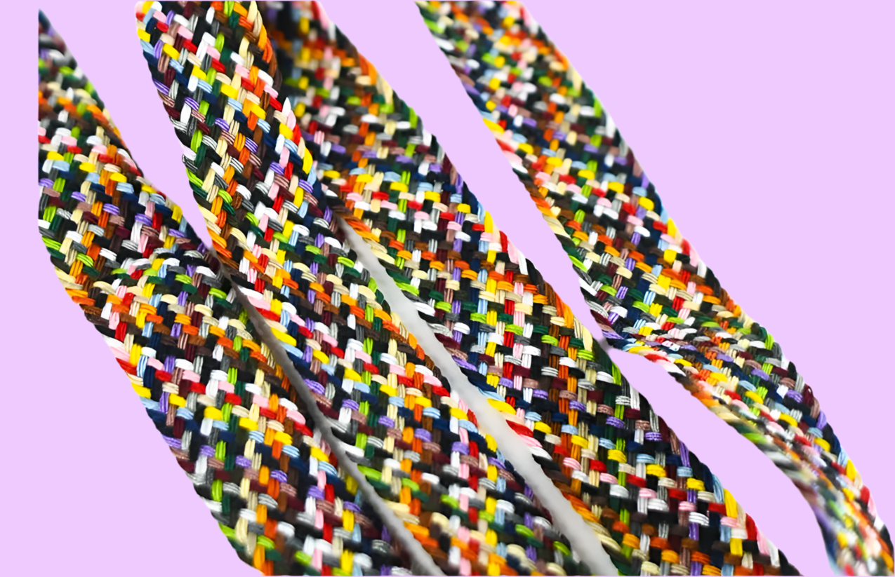 Rainbow thread braid