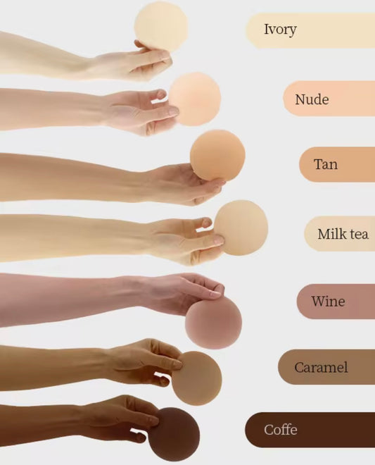 Nipple covers - silicone , non adhesive.